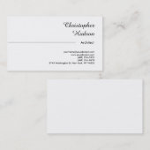 Professional Black White Simple Plain Architect Visitekaartje (Voorkant / Achterkant)