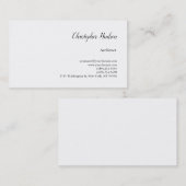 Professional Black White Simple Plain Architect Visitekaartje (Voorkant / Achterkant)