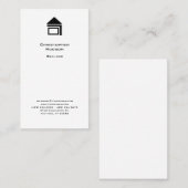 Professional Black White Simple Plain Realtor Visitekaartje (Voorkant / Achterkant)