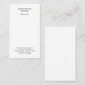 Professional Black White Simple Plain Realtor Visitekaartje (Voorkant / Achterkant)