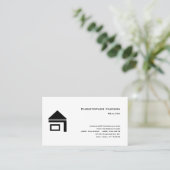 Professional Black White Simple Plain Realtor Visitekaartje (Staand voorkant)