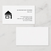 Professional Black White Simple Plain Realtor Visitekaartje (Voorkant / Achterkant)