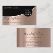 Professional Black White — uniek Logo Visitekaartje (Voorkant / Achterkant)