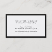 Professional Black White Visitekaartje Multicolor (Achterkant)