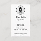 Professional Black & White Yoga-Visitekaartje Klantenkaartje (Achterkant)