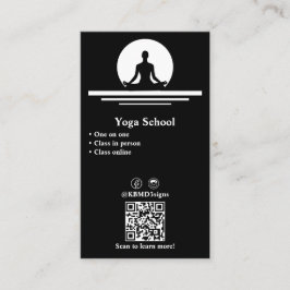 Professional Black & White Yoga-Visitekaartje Klantenkaartje