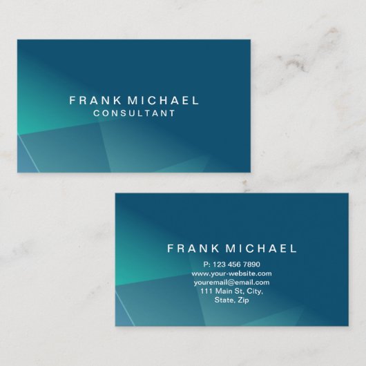 Professional Blue Black en Green Visitekaartje (Voorkant / Achterkant)