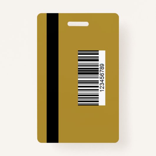 Professional Blue Brown Staff Identification ID Badge (Achterkant)