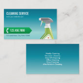 Professional Blue Cleaning Service Visitekaartje (Voorkant / Achterkant)