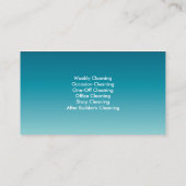 Professional Blue Cleaning Service Visitekaartje (Achterkant)