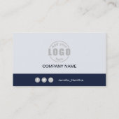 Professional Blue Grey voeg uw Logo QR Code toe Visitekaartje (Achterkant)