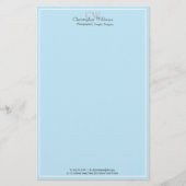 Professional Blue-minimalist Briefpapier (Voorkant)