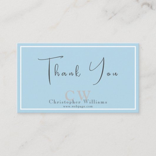 Professional Blue-minimalist - Hartelijk dank Visitekaartje (Voorkant)