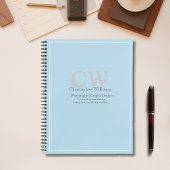 Professional Blue-minimalist Notitieboek