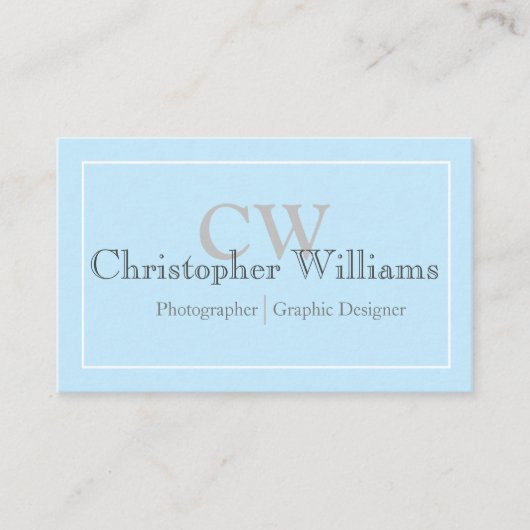 Professional Blue-minimalist Visitekaartje (Voorkant)