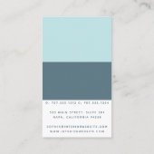 Professional Blue Modern Geometric Visitekaartje (Achterkant)