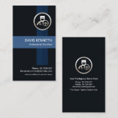 Professional Blue Stripes Silver Chauffeur Visitekaartje