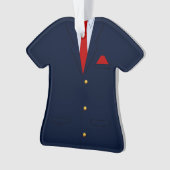 Professional Blue Suit Red Stropdas Boss Ornament (voorkant)