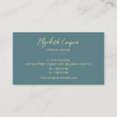 Professional Blue Tone Leaf Pattern Visitekaartje (Achterkant)