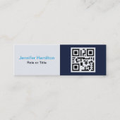 Professional Blue voeg uw Logo QR toe Mini Visitekaartje (Voorkant)