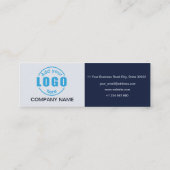 Professional Blue voeg uw Logo QR toe Mini Visitekaartje (Achterkant)