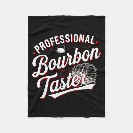Professional Bourbon Taster Funny Drinking Whiskey Fleece Deken (Voorkant)
