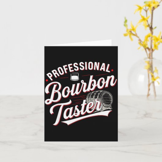 Professional Bourbon Taster Funny Drinking Whiskey Kaart (Gele Bloem)