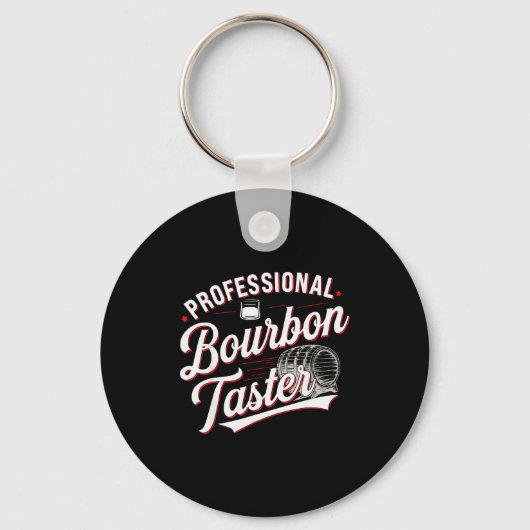 Professional Bourbon Taster Funny Drinking Whiskey Sleutelhanger (Voorkant)