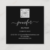 Professional Boutique Gold Black QRCODE Logo Uniqu Vierkante Visitekaartje (Achterkant)