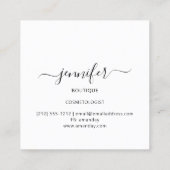 Professional Boutique Logo Glitter Hot Pink Vierkante Visitekaartje (Achterkant)