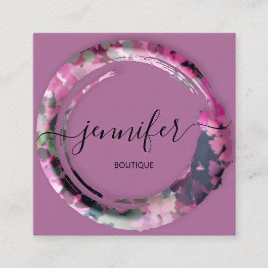 Professional Boutique Mimetic Camouflage Vierkante Visitekaartje (Voorkant)