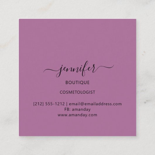 Professional Boutique Mimetic Camouflage Vierkante Visitekaartje (Achterkant)