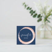 Professional Boutique Shop Beauty Navy Roze Vierkante Visitekaartje (Staand voorkant)