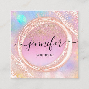 Professional Boutique Shop Beauty Ombre Glitter Vierkante Visitekaartje