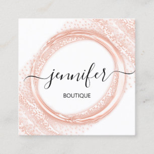 Professional Boutique Shop Beauty Roos White Vierkante Visitekaartje