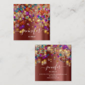 Professional Boutique Shop Event Planner Brown Vierkante Visitekaartje (Voorkant / Achterkant)