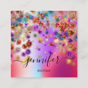 Professional Boutique Shop Event Planner Holograaf Vierkante Visitekaartje