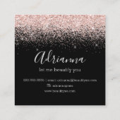 Professional Boutique Shop Glitter Butterfly Squar Vierkante Visitekaartje (Achterkant)