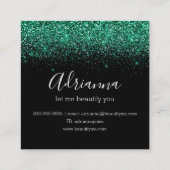 Professional Boutique Shop Glitter Butterfly Vierkante Visitekaartje (Achterkant)