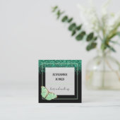 Professional Boutique Shop Glitter Butterfly Vierkante Visitekaartje (Staand voorkant)