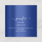 Professional Boutique Shop Glitter Green BlueNavy Vierkante Visitekaartje (Achterkant)