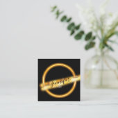 Professional Boutique Shop Gold Black QRCODE Logo Vierkante Visitekaartje (Staand voorkant)