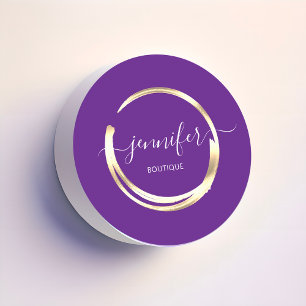 Professional Boutique Shop Gold Paars Lijst Ronde Sticker