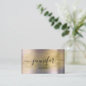 Professional Boutique Shop Gold Paars Visitekaartje (Staand voorkant)
