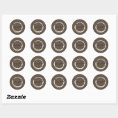 Professional Boutique Shop Golden Circle Minimal Ronde Sticker (Vel)
