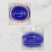 Professional Boutique Shop Royal Blue Gold Copper Vierkante Visitekaartje (Voorkant / Achterkant)