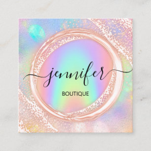 Professional Boutique Winkel Beauty Glams Holograa Vierkante Visitekaartje