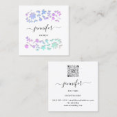 Professional Boutique Winkel Floral White Roze Vierkante Visitekaartje (Voorkant / Achterkant)