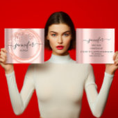 Professional Boutique Winkeldruppels roze roze roz Vierkante Visitekaartje