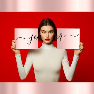 Professional Boutique Winkeldruppels roze roze roz Vierkante Visitekaartje